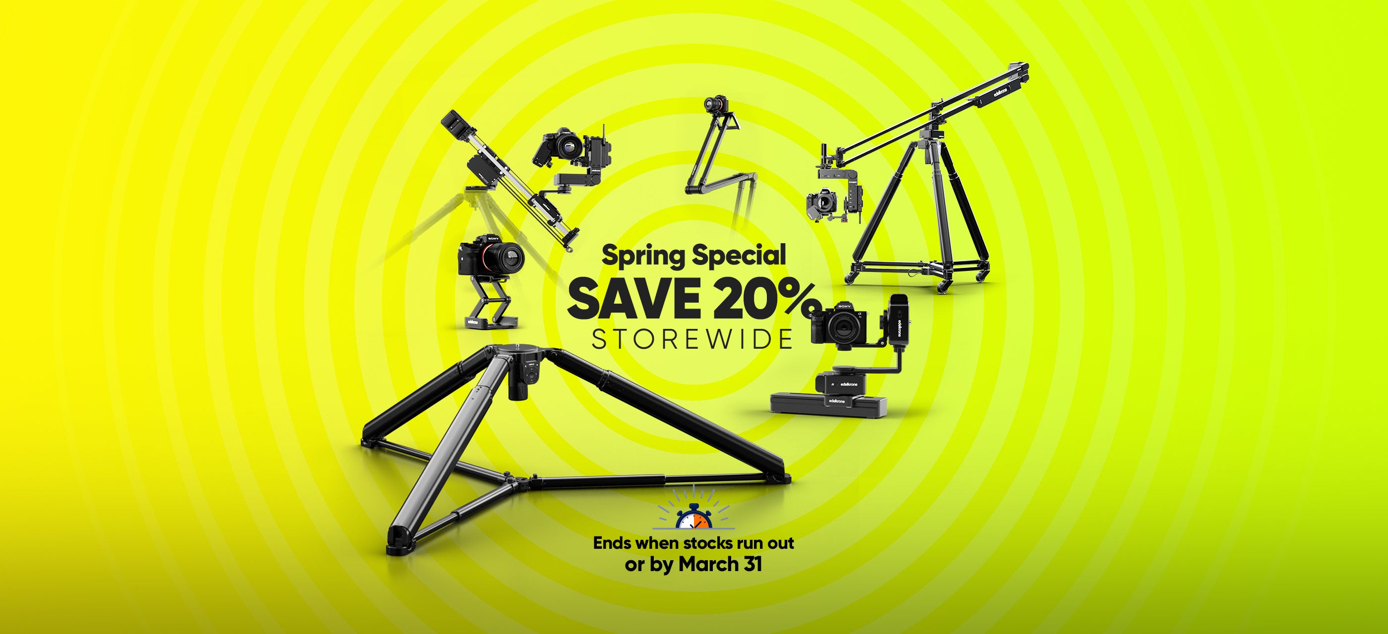 edelkrone Spring Special Save 20% Storewide
